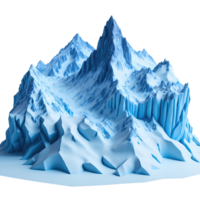 AI generated Realistic frozen mountains isolated on transparent background png