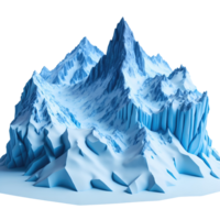 AI generated Realistic frozen mountains isolated on transparent background png