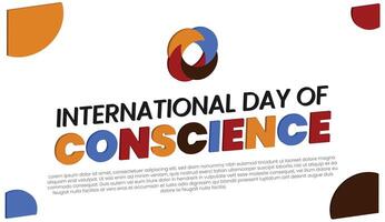 International Day of Conscience design vector