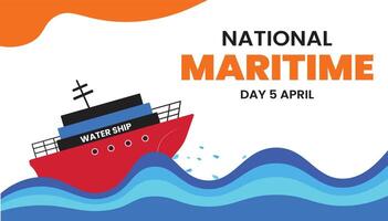 National Maritime Day Design templet vector