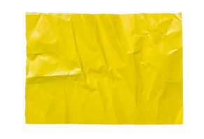 Ripped yellow paper isolated on transparent background, torn paper png