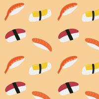 vector Sushi y rollos sin costura modelo. usado para decorativo imprimir, envase papel, menú, fondo de pantalla y tela