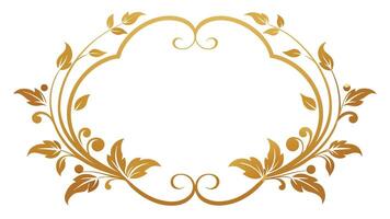 Golden Floral Frame Elevate Your Design with Stunning Vector Graphics