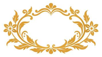 Golden Floral Frame Elevate Your Design with Stunning Vector Graphics