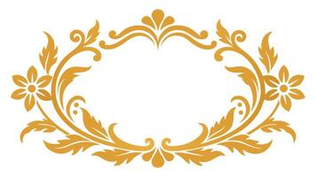 Golden Floral Frame Elevate Your Design with Stunning Vector Graphics