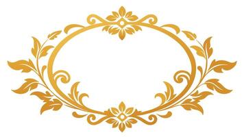 Golden Floral Frame Elevate Your Design with Stunning Vector Graphics