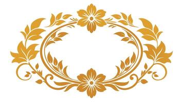 Golden Floral Frame Elevate Your Design with Stunning Vector Graphics