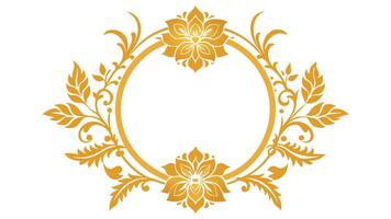 Golden Floral Frame Elevate Your Design with Stunning Vector Graphics