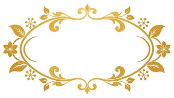 Golden Floral Frame Elevate Your Design with Stunning Vector Graphics