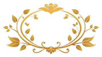 Golden Floral Frame Elevate Your Design with Stunning Vector Graphics