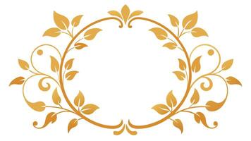 Golden Floral Frame Elevate Your Design with Stunning Vector Graphics