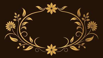 Golden Floral Frame Elevate Your Design with Stunning Vector Graphics