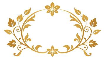 Golden Floral Frame Elevate Your Design with Stunning Vector Graphics