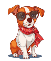 ai gegenereerd schattig grappig hond clip art png