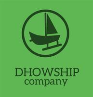 the logo for dhowship company vector