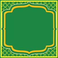 Green border frame deco vector art simple line corner ornate pattern. resources graphic background element design. Vector illustration with a religious theme