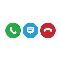 Set of call icons. Vector illustration. Flat design style eps 10. resource graphic element icon design. Vector illustration with the theme of UI symbols and technology