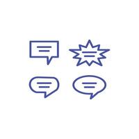 Speech bubble line icon. Chat, dialog, message. Communication concept. Vector illustration can be used for topics like communication, conversation