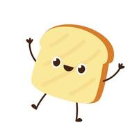 Bread character design. Bread on white background. vector