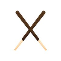 chocolate sticks. Dipped stick. chocolate dipped cookie sticks. symbol. logo design. vector