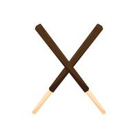 chocolate sticks. Dipped stick. chocolate dipped cookie sticks. symbol. logo design. vector