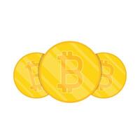 bitcoin póster diseño. moneda apilar vector. vector