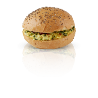 Burger Brot Schnitt aus isoliert transparent Hintergrund png