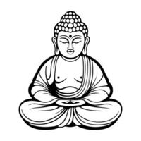 meditando Buda vector modelo