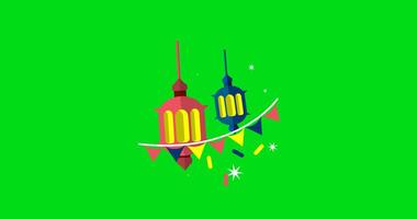 eid Mubarak o Ramadán Kareem, animación islámico pegatinas o icono animación video, islámico nuevo año video