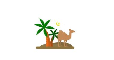 Ramadan Field Concept Animation Isolated on background video