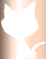 chaton silhouette dessin vacances décoration. png