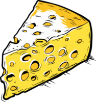 Piece of cheese drawing food decoration. png