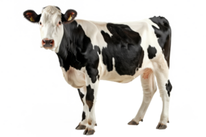 AI generated Cow with black spots isolated png