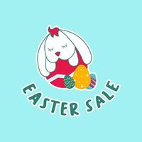 AI generated Easter Happy Bunny vector