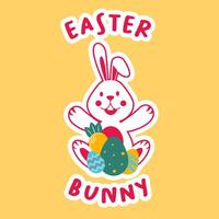 AI generated Easter Happy Bunny vector