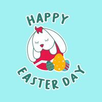 AI generated Easter Happy Bunny vector