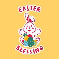 AI generated Easter Happy Bunny vector