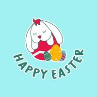 AI generated Easter Happy Bunny vector