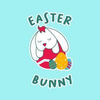 AI generated Easter Happy Bunny vector