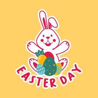 AI generated Easter Happy Bunny vector