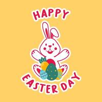 AI generated Easter Happy Bunny vector