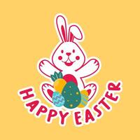 AI generated Easter Happy Bunny vector