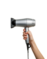 AI generated Hand Holding Hair Dryer Isolated on Transparent Background png