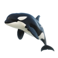 AI generated Orca Isolated on Transparent Background png