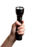 AI generated Hand Holding Flashlight on Transparent Background png