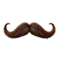 AI generated Realistic moustache isolated on a clear background png