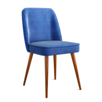 AI generated Eye-Catching vibrant colored Chair Scandinavian Design, Isolated on Transparent Background png