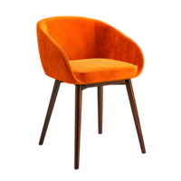 AI generated Eye-Catching vibrant colored Chair Scandinavian Design, Isolated on Transparent Background png