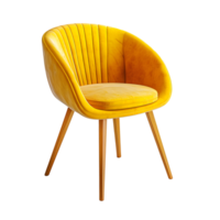 AI generated Eye-Catching vibrant colored Chair Scandinavian Design, Isolated on Transparent Background png