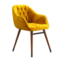 AI generated Eye-Catching vibrant colored Chair Scandinavian Design, Isolated on Transparent Background png